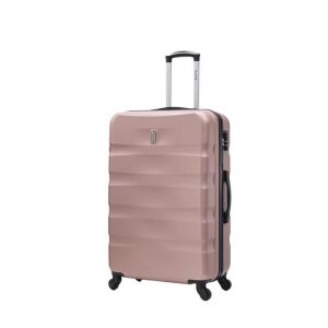 CELIMS - Valise Grande Taille 75cm | ABS Robuste | 4 roulettes 360° | Serrure Intégrée | Design Élégant et Fonctionnel | Rose Gold