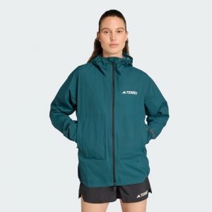 Adidas Terrex XPR Light Rain Veste Running Femmes - Bleu Petrol, Taille M
