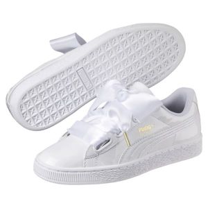 Image de Puma Basket Heart Patent, Baskets Basses Femme, Blanc (White-White), 40 EU
