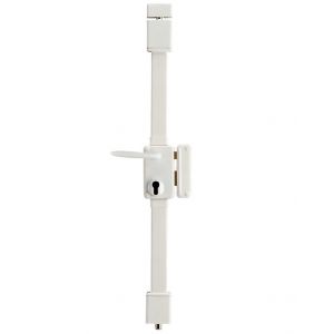 THIRARD Serrure en applique Beluga à fouillot pour porte d'entrée, gauche, 3pts, Transit2 30x65mm, axe 45mm, blanc, 4 clés