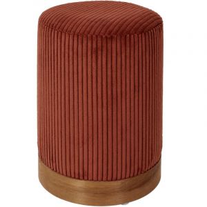 The home deco factory Pouf Cotele Scott Terracotta
