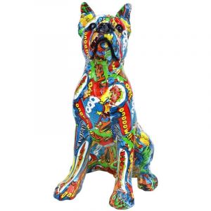 Signes Grimalt Figurine de chien vert décoratif en résine pour la maison et le bureau