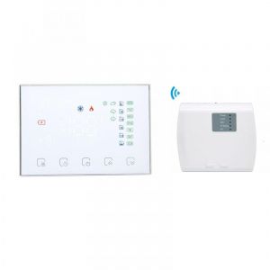 Thermostat WiFi Programmable TECHBREY - Blanc - Design moderne avec écran tactile - Pour chauffage électrique