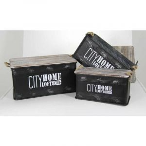 GICOS IMPORT EXPORT SRL L.BED NOIR Coffre 3pcs RETT 791734