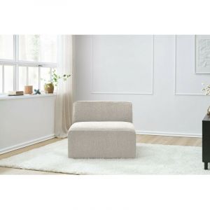 Bobochic Canapé modulable Chauffeuse 1 place pour canapé modulable megeve tissu texturé Beige - Beige