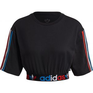 Adidas Originals - adicolor - Crop top avec logo et taille élastique - Noir