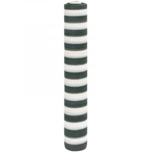 VidaXL Brise-vue de jardin - Vert et blanc - 1 x 10 m - En polyéthylène haute densité - Résistant aux UV - Pour jardin, balcon, terrasse, piscine