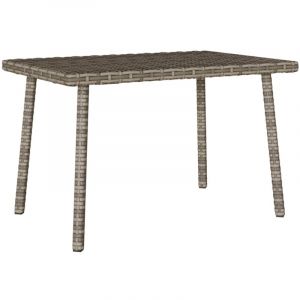 VidaXL Table basse de jardin rectangulaire gris 60x40x37 cm rotin
