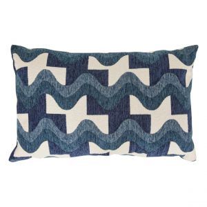 Coussin Floe 58x38cm - bleu egéen