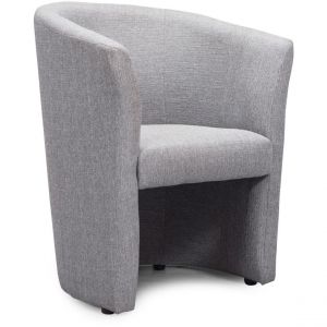Image de Declikdeco 3S. x Home Fauteuil Cabriolet Tissu Gris Clair BUZZ