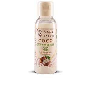 Image de Les huiles de Balqis Huile de Coco Bio, Spéciale hydratation et réparation : CHEVEUX, PEAU et VISAGE 100% naturelle, pure, pressée à froid 50mL