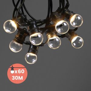 SkyLantern Guirlande Guinguette IP65 30M 60 Bulbes Transparents