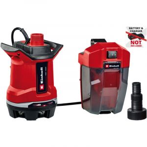 Image de Einhell Pompe pour eaux chargées sans fil ge-dp 18/25 Li-Solo Power X-Change (18 v, débit de 7 500 L/h, hauteur de refoulement de 5 m, modes éco et