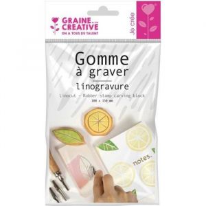 Image de Graine Créative Sachet 1 plaque de gomme à graver pour linogravure - 15 x 10 cm