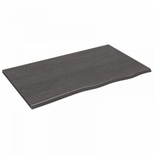 VidaXL Dessus de bureau gris fonc? 100x60x2 cm bois ch?ne trait?
