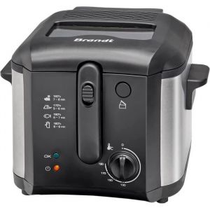 Brandt Fri30x Friteuse Classique 2,5l Huile Cuve Et Couvercle Amovibles Capacite 1 Kg De Frites 1600w Hublot De Controle
