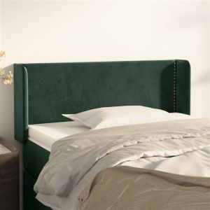 VidaXL Hoofdbord met randen 93x16x78/88 cm fluweel donkergroen3118667