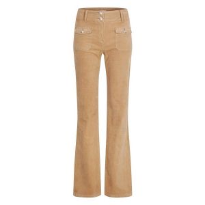 Morgan Pantalon ajusté velours sable femme - Taille 36