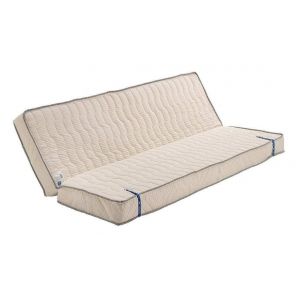 Image de Matelas Très Ferme Pour Clic Clac 130x190 x 10 cm - Dim Assise 60 cm - 5 zones de Confort - Ame Poli Lattex Haute Résilience - Hypoallergénique