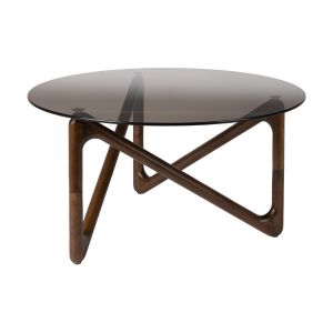 Dutchbone Table basse design en verre marron