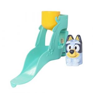 Tomy Toomies Toboggan de Bain Bluey, Jouet de Bain B&eacute;b&eacute;, Jeu d&rsquo;Eau avec Yeux Mobiles, D&eacute;veloppement de la Motricit&eacute; Fine, Ventouses, pour Enfants D&egrave;s 18 Mois
