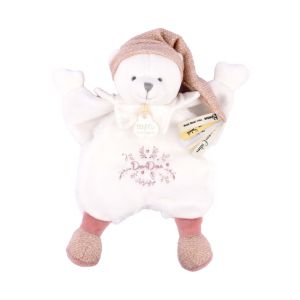Doudou et Compagnie Ours Rose Cape Édition 25 Ans – Doudou Peluche Bébé Ultra Doux avec Boîte Cadeau pour Offrir – Idée Cadeau Naissance Fille – Polyester - Garantie Doudou Perdu – DC4331