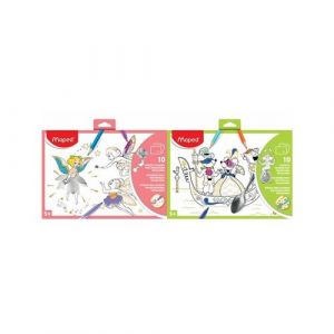 Maped Papier à colorier avec décorations métallisées, A4