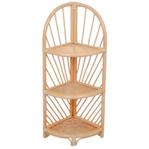 Etagere de Rangement 3 Niveaux en rotin naturel Massif - Nordlys