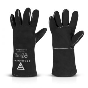 STAHLWERK Gants de protection pour soudeurs Gants de protection contre la chaleur extra robustes