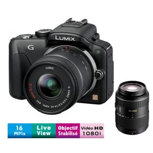 Panasonic Lumix DMC-G3 (avec 2 objectifs 14-42mm et 45-200mm)