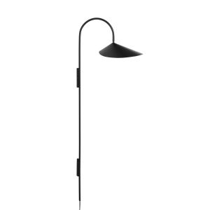 Ferm Living Applique avec prise Arum Tall / H 127 cm - M&eacute;tal - Orientable noir en m&eacute;tal