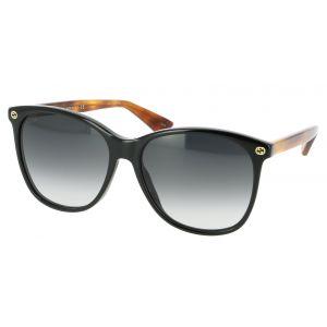 Gucci Lunettes de soleil 0024/S Noir/Ecaille Gris Dégradé 58
