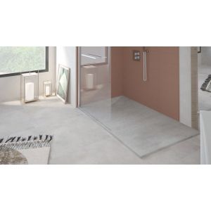 Image de Receveur NOLA 3 - 90x180x3cm - R&eacute;sine - B&eacute;ton - Bonde