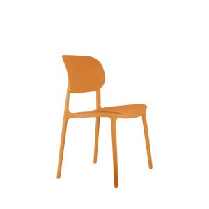 Present time Lot de 2 chaises en plastique - Ocre