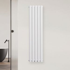 Blumfeldt Radiateur Mural - 420 W, Acier Poudr&eacute;, Simple Couche, Raccordement Central &frac12;'', Installation Murale, Chauffage Efficace pour Salle de Bain,