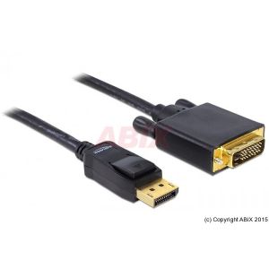 Delock 82590 - Câble Displayport 1.2 mâle vers DVI 24+1 mâle 1 m