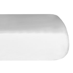 Sensei Maison Drap housse en flanelle de coton Blanc 140x190 cm
