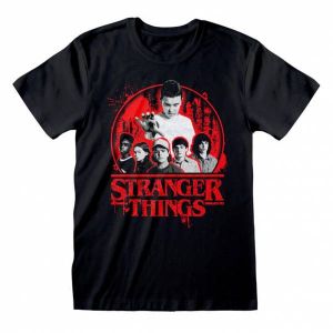 Stranger Things Circle Logo Hommes T-shirt STR04634TSB