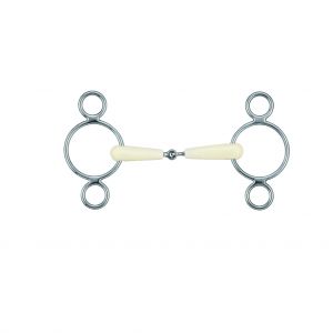 Mors pessoa simple joint pour cheval Soyo Happy Mouth