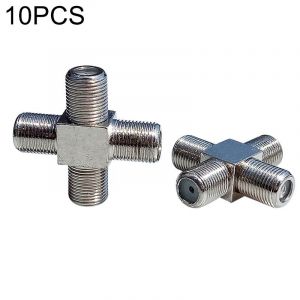 Image de 10 PCS 1 F Femelle à 3 F Jack 4 Voies F Splitter TV Coaxial Connecteur