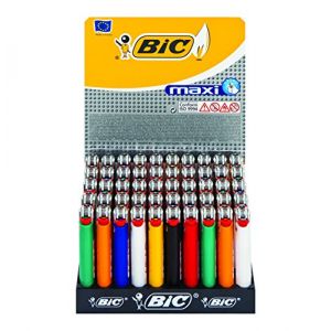 Bic J26 - BI - Set présentoir de 50 Briquets Maxi J26 - 50 Grands briquets dans leur présentoir