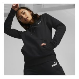 Puma Ess+ Sweat à Capuche brodé FL Sudation, Noir, XL Femme