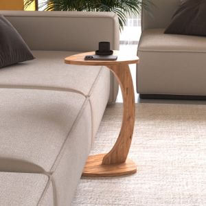 [en.casa] - Table d'appoint Klinerg 40 x 37 x 56 cm effet bois