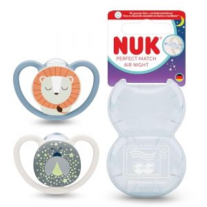 Nuk Sucette Perfect Match Air Night Baby, 0-6 mois