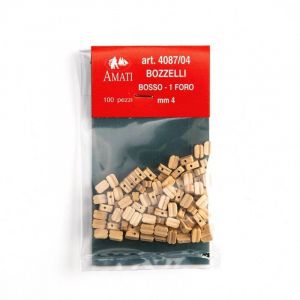 Amati Poulies en buis mm.4 - 1 trou (100 pi&egrave;ces)