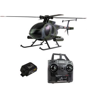 Amewi Hélicoptère militaire Hughes MD500 4 canaux 6G - RTF - gris