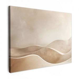 TABLEAU SUR TOILE Beige - Nature - Abstrait - Moderne Tableau D&eacute;coration Murale Salon Tableaux muraux 80x60 cm