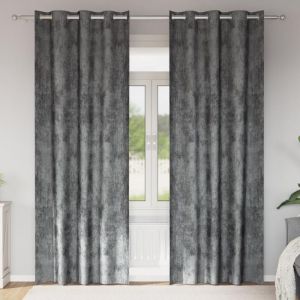 VidaXL Rideau avec des rideaux 2 pcs Gris 245 x 140 cm Velours
