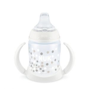 Nuk Bouteille First Choice + &agrave; partir du 6&egrave;me mois 150 ml blanc Confetti Gr. 125ml-250ml