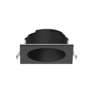 Image de Vision-El Collerette Basse Luminance pour LED IP20 82mmx82mm Noir - perçage de 68x68mm